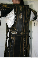  Photos Medieval Brown Vest on white shirt 2 Historical Clothing brown vest leather vest medieval vest upper body 0002.jpg